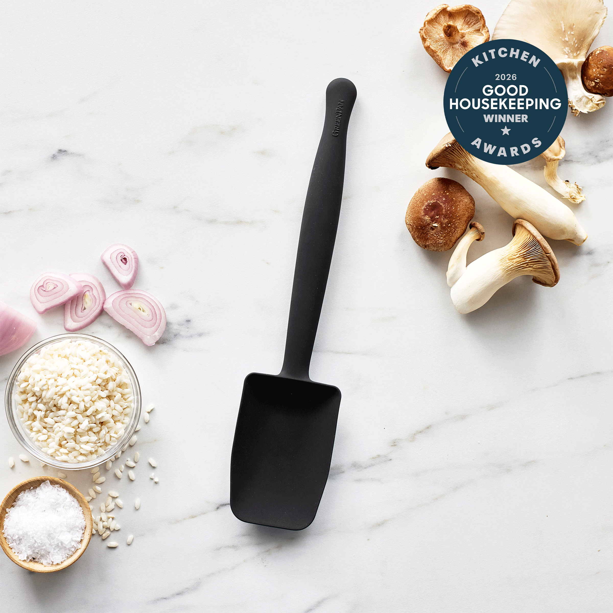 Premiere Silicone Deep Sauté Spoon | Black - Image 2