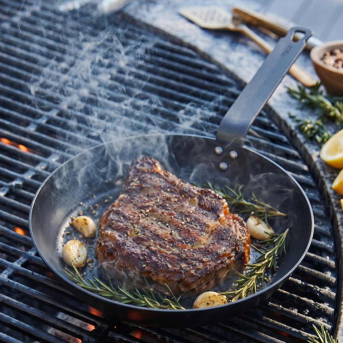 Bobby Flay by GreenPan 5-Piece Carbon Steel Set with Bobby at Home Cookbook - Image 5