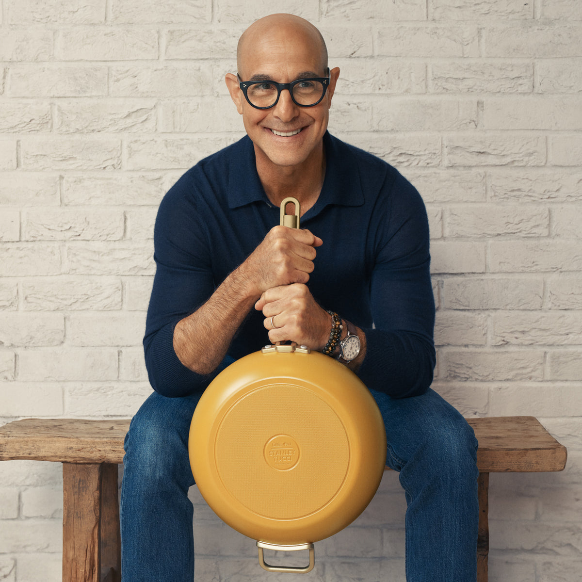 Stanley Tucci™ Ceramic Nonstick 4.5-Quart Stanley Pan Jr. | Roma Gold - Image 2