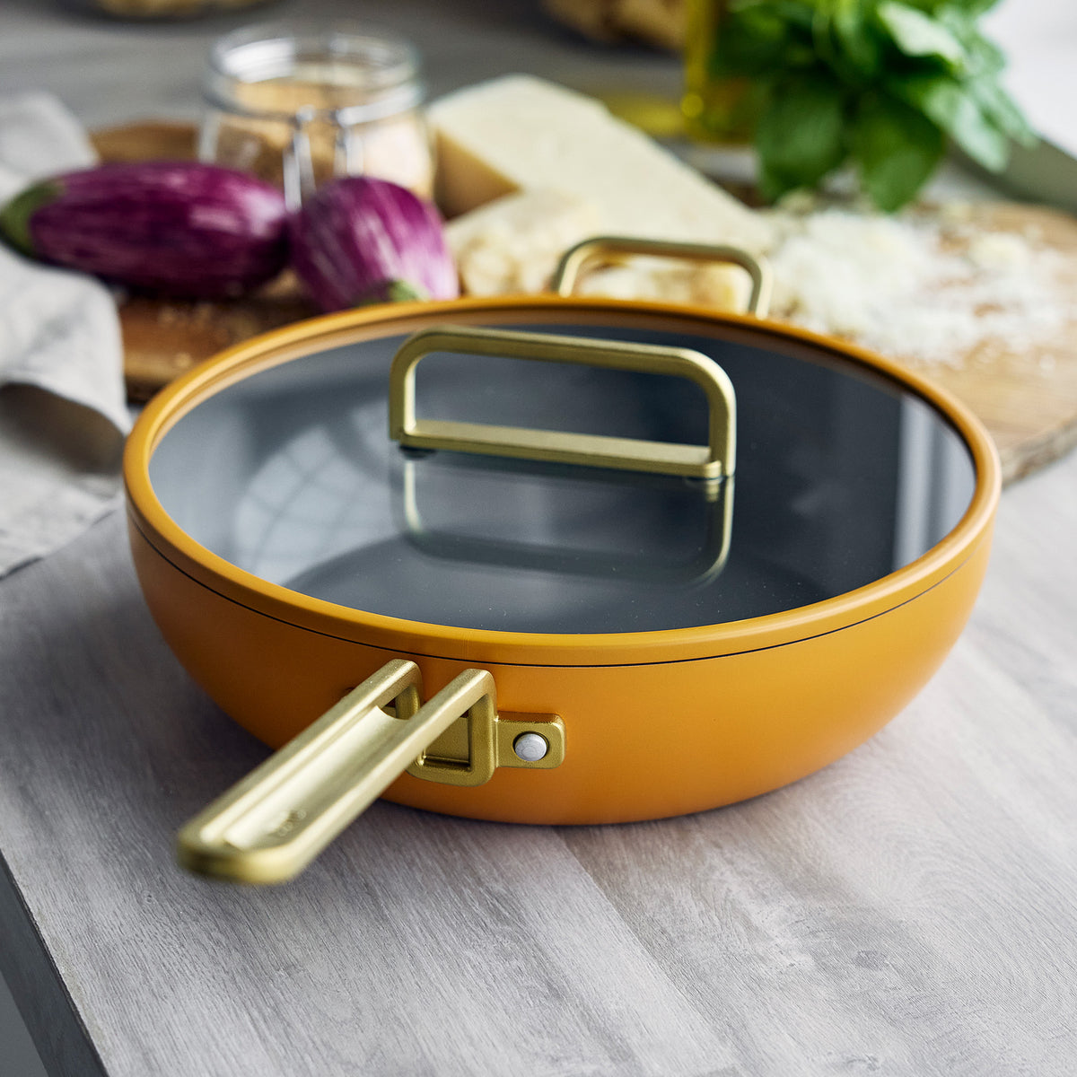 Stanley Tucci™ Ceramic Nonstick 4.5-Quart Stanley Pan Jr. | Roma Gold - Image 4