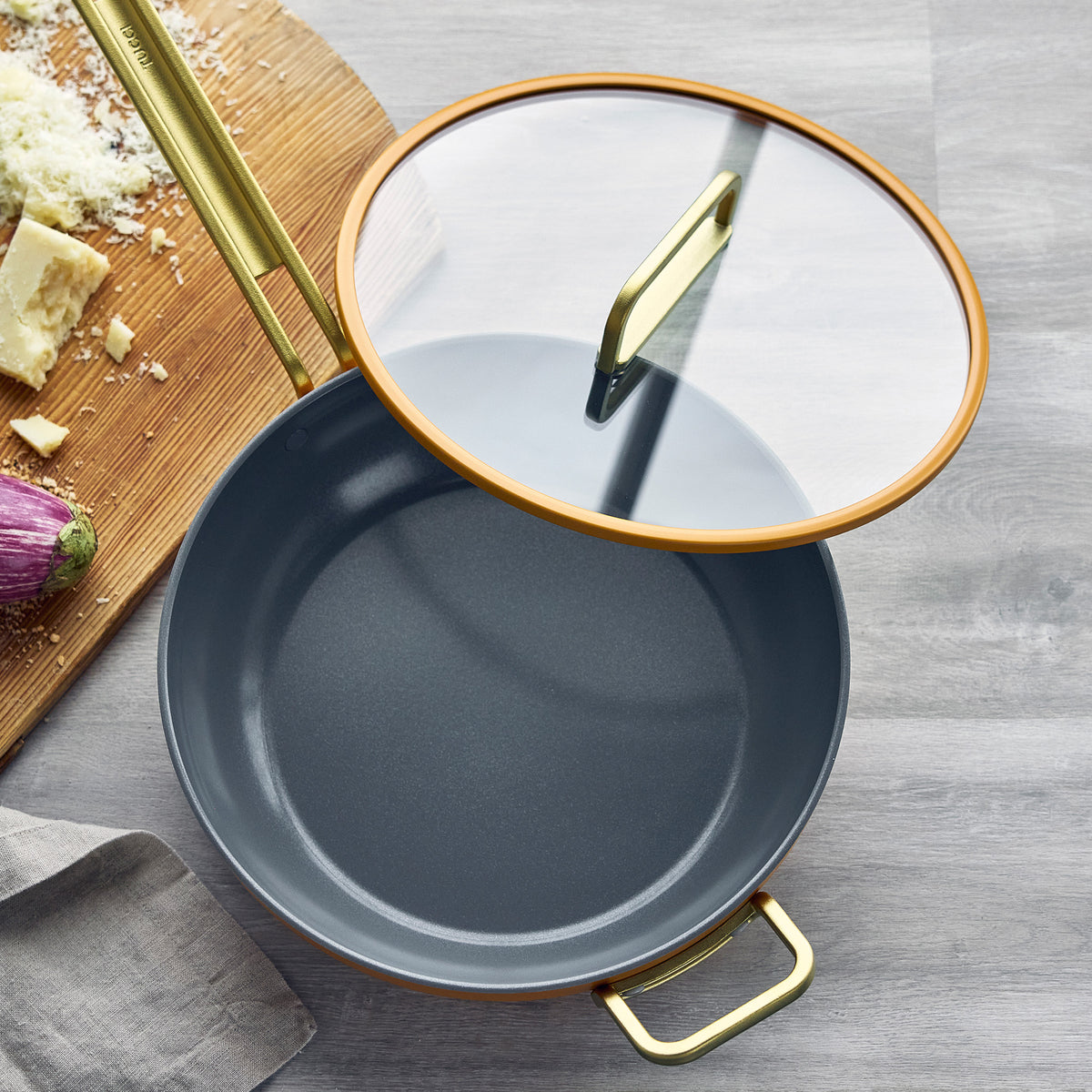 Stanley Tucci™ Ceramic Nonstick 4.5-Quart Stanley Pan Jr. | Roma Gold - Image 6