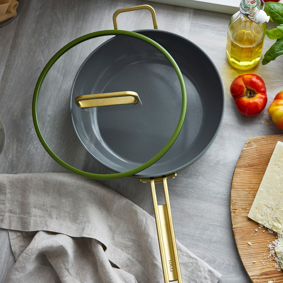 Stanley Tucci™ Ceramic Nonstick 4.5-Quart Stanley Pan Jr. | Tuscan Olive - Image 5