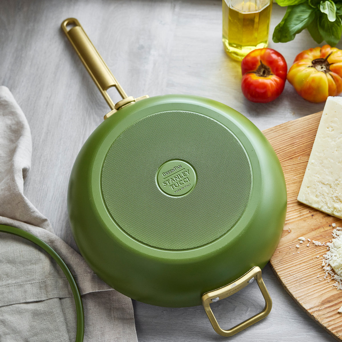 Stanley Tucci™ Ceramic Nonstick 4.5-Quart Stanley Pan Jr. | Tuscan Olive - Image 8