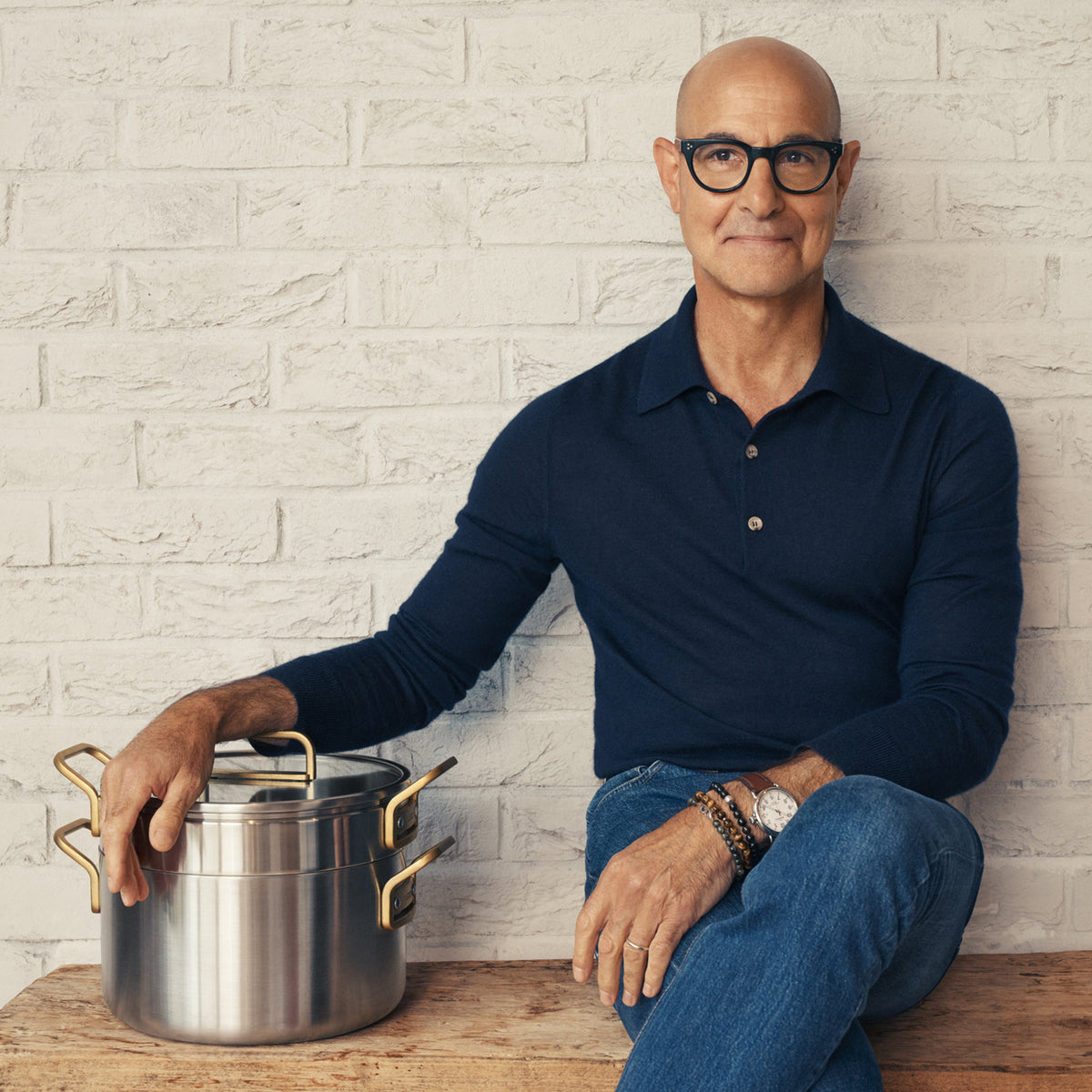 Stanley Tucci™ Mixed Material Stainless Steel 11-Piece Cookware Set - Image 14
