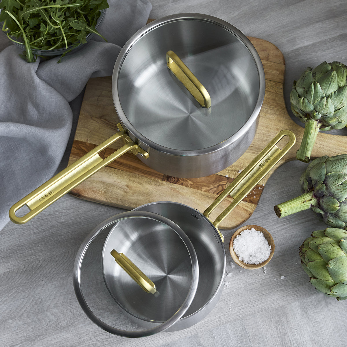 Stanley Tucci™ Mixed Material Stainless Steel 11-Piece Cookware Set - Image 10