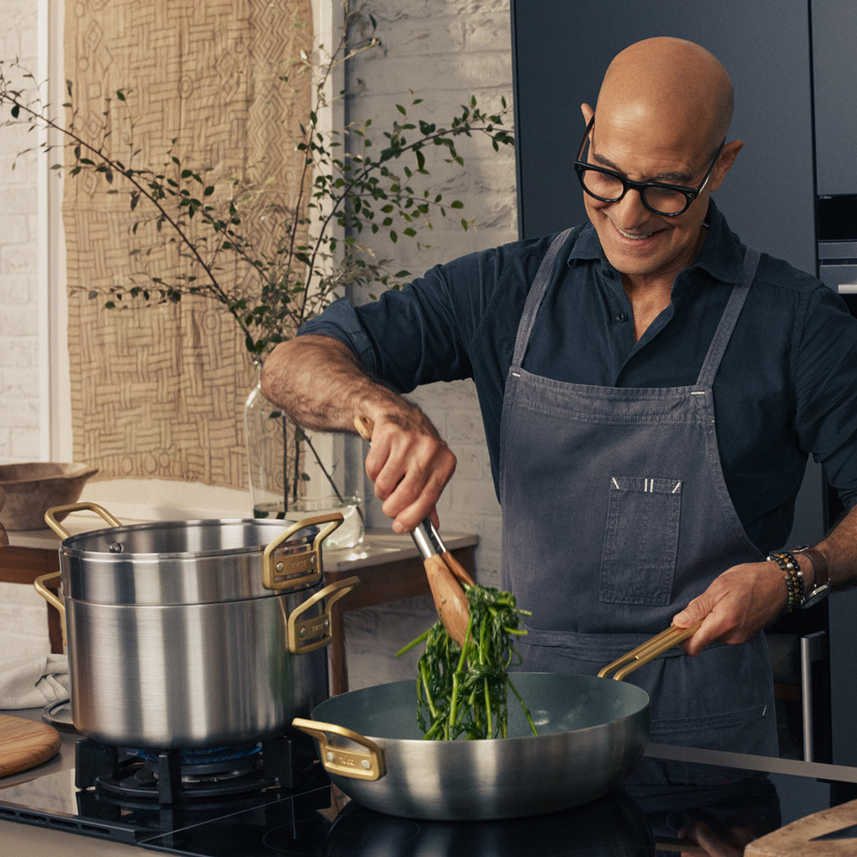 Stanley Tucci™ Mixed Material Stainless Steel 11-Piece Cookware Set - Image 11