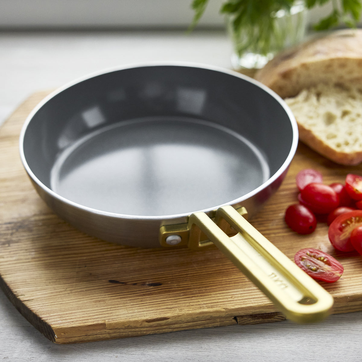 Stanley Tucci™ Stainless Steel Ceramic Nonstick 8 & 10 Frypan Set | Champagne Handles - Image 6