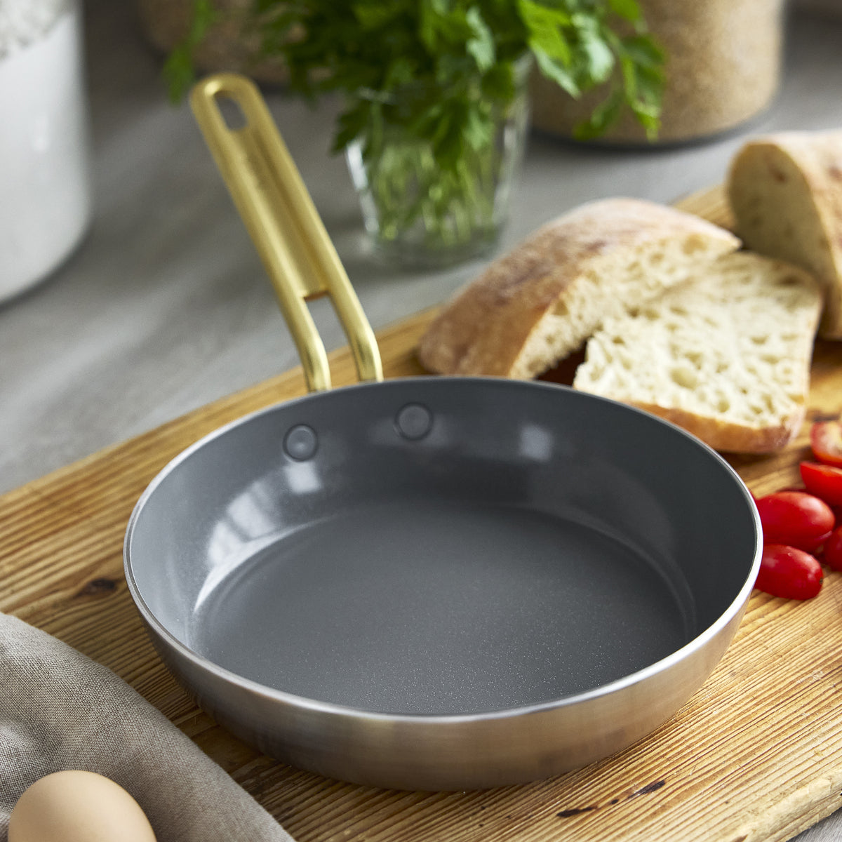 Stanley Tucci™ Stainless Steel Ceramic Nonstick 11-Piece Cookware Set | Champagne Handles - Image 6