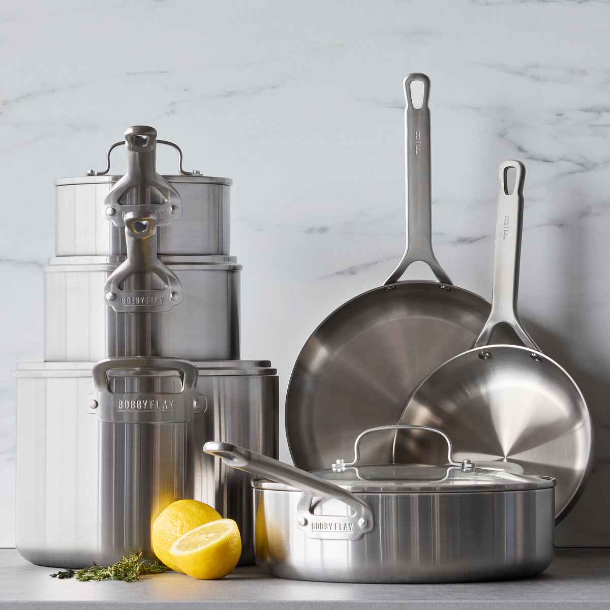 Bobby Flay by GreenPan Chef Series Uncoated Stainless Steel 10-Piece Cookware Set - Image 15