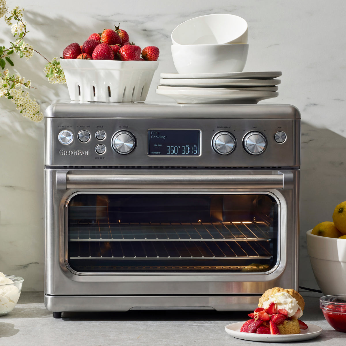 Elite Convection Air Fryer Toaster Oven | Premiere Stainless Steel - Image 2
