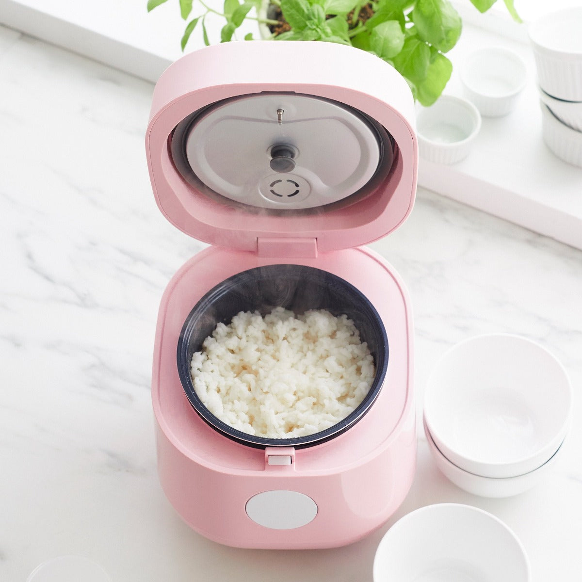GreenLife 4-Cup Rice & Grains Cooker | Pink - Image 4