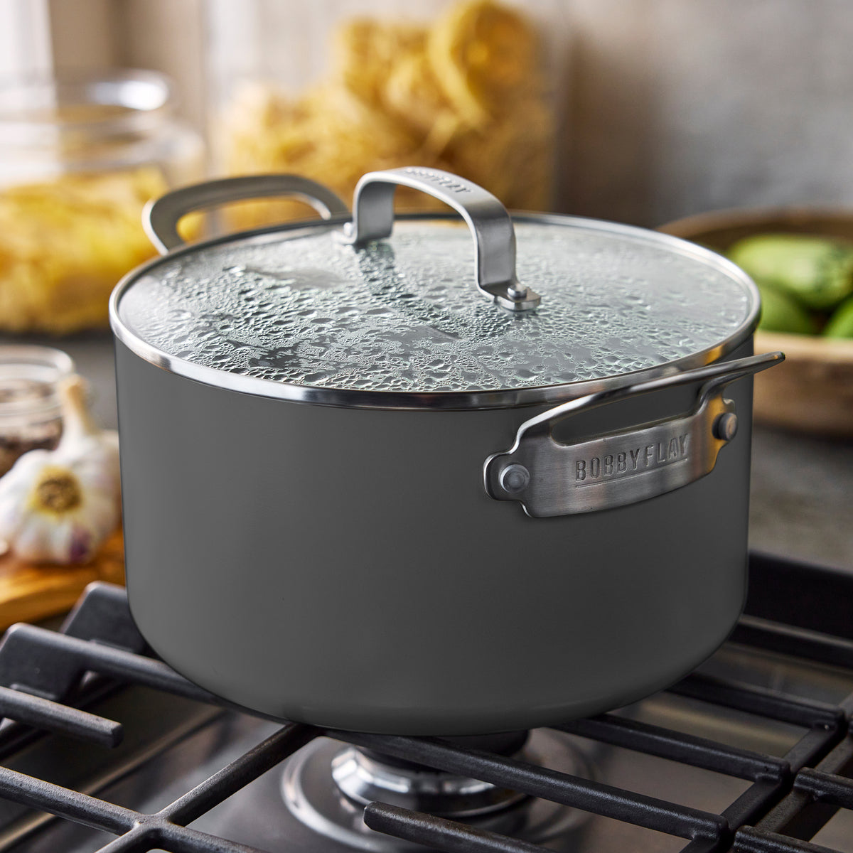 Bobby Flay by GreenPan Professional Ceramic Nonstick 6-Quart Stockpot with Lid | Graphite - Image 3