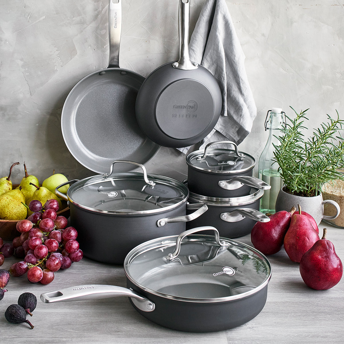 Chatham Ceramic Nonstick 10-Piece Cookware Set - Image 2