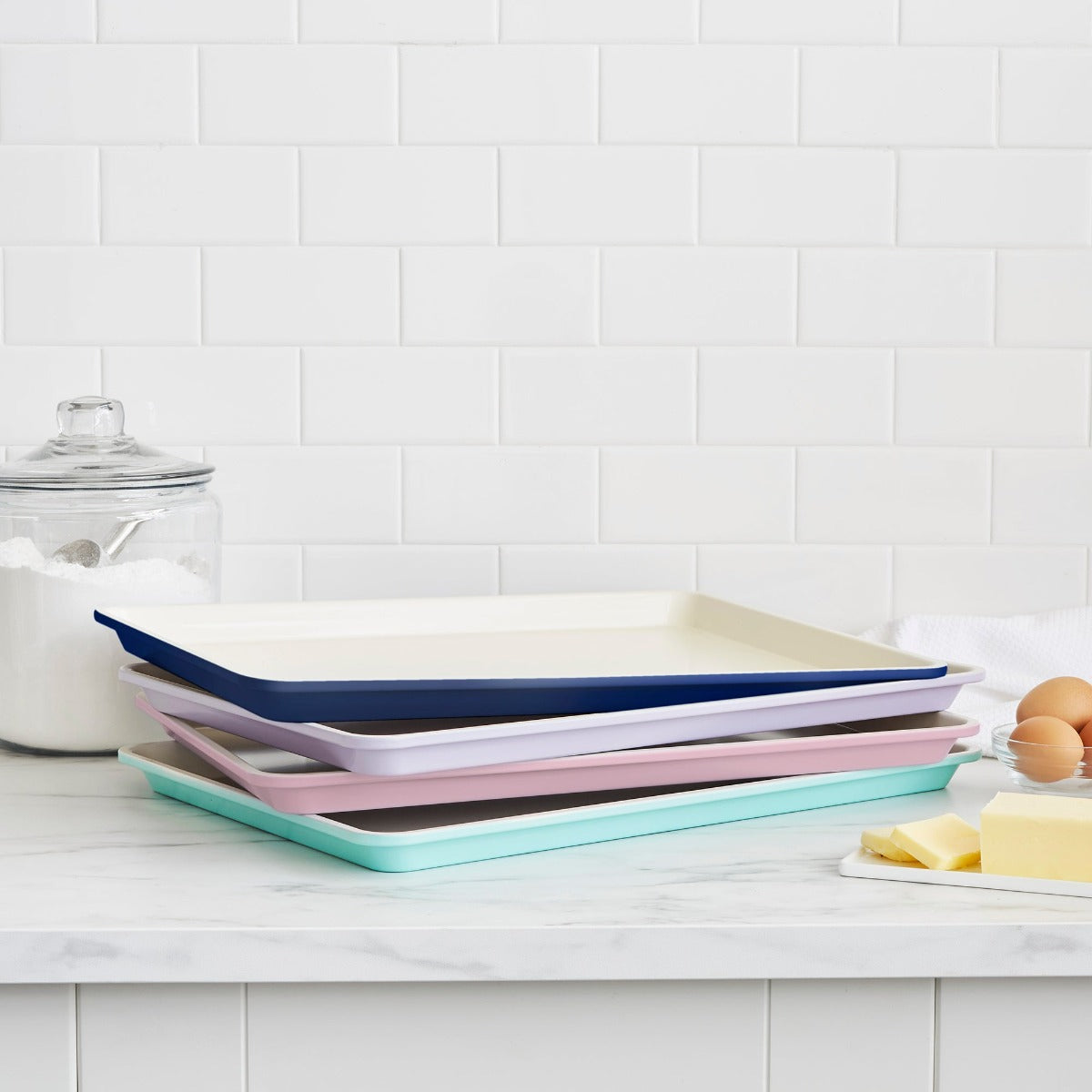 GreenLife Ceramic Nonstick 13 x 9 Cookie Sheet Set - Image 6