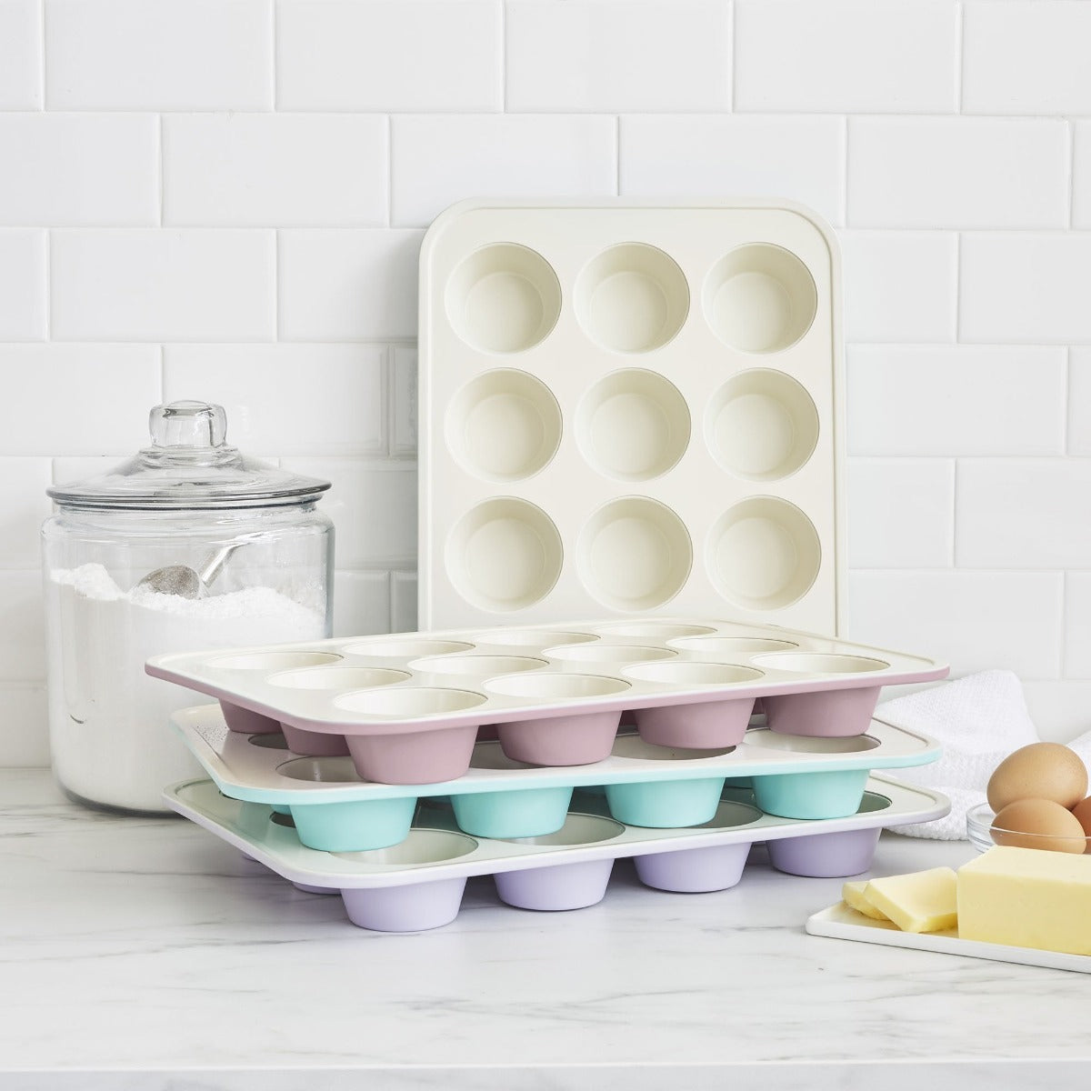 GreenLife Ceramic Nonstick Muffin Pan | Turquoise - Image 4