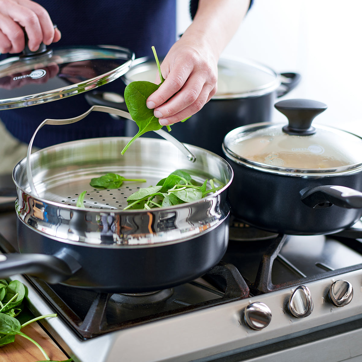 Rio Ceramic Nonstick 16-Piece Cookware Set | Black - Image 8
