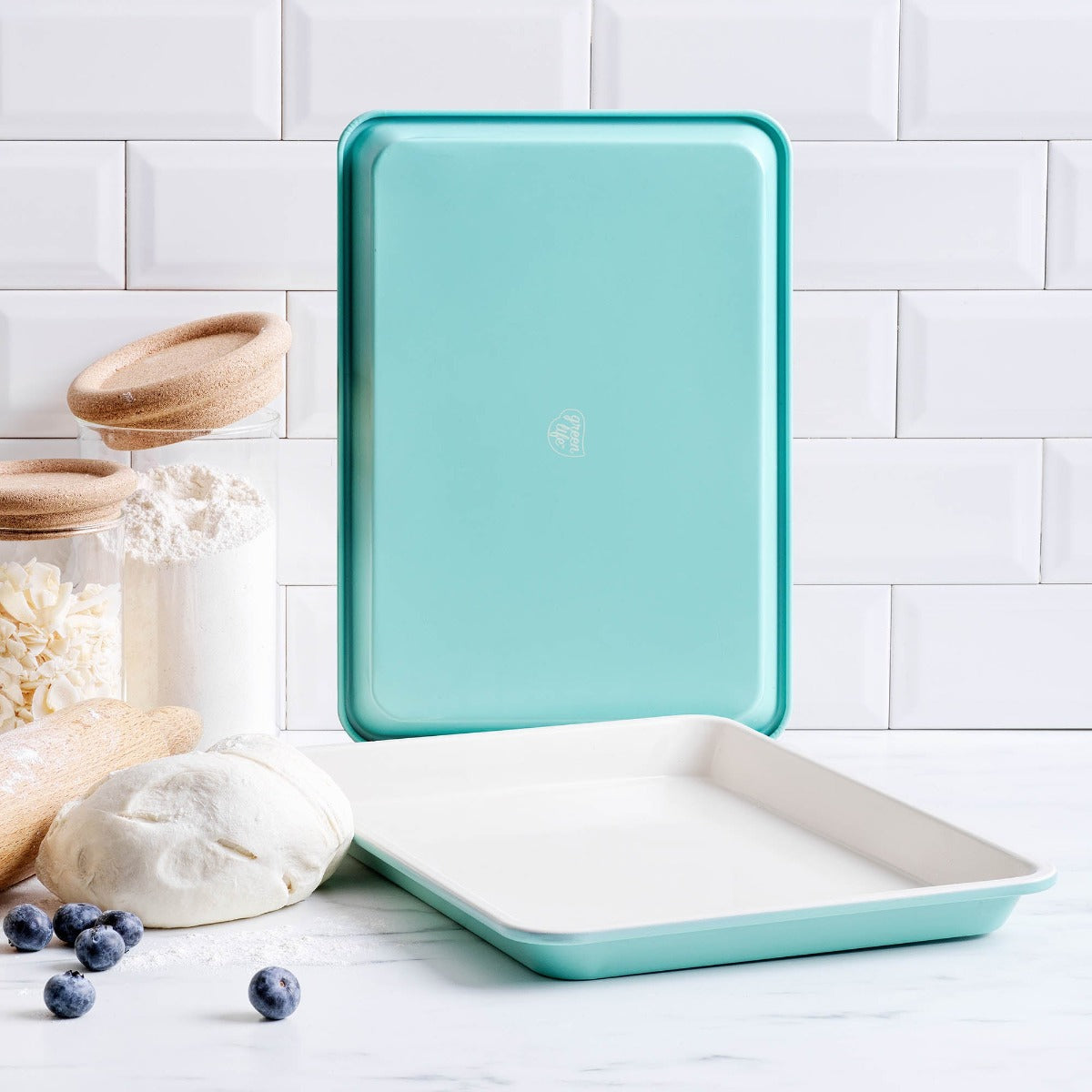 GreenLife Ceramic Nonstick 13 x 9 Cookie Sheet Set - Image 2