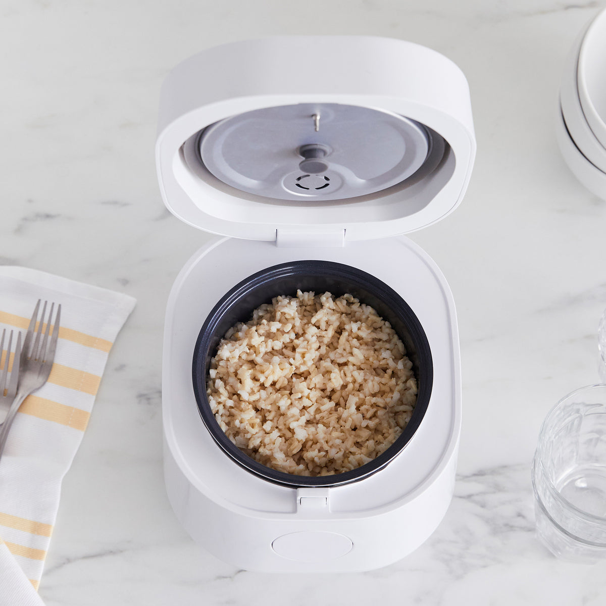 GreenLife 4-Cup Rice & Grains Cooker | White - Image 4