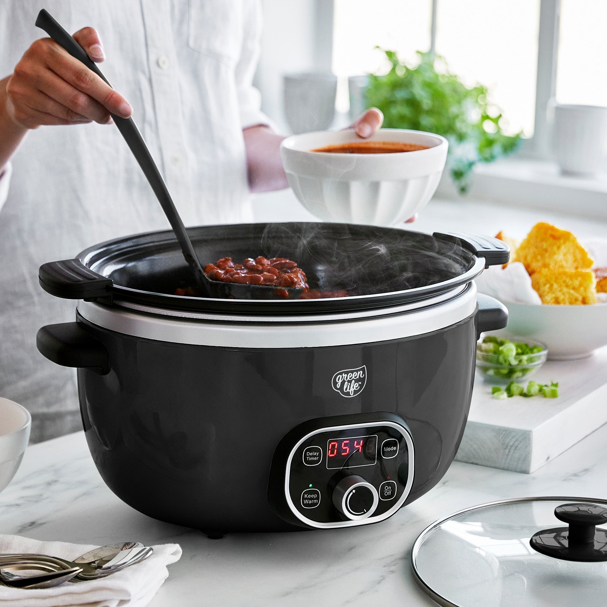 GreenLife Healthy 6-Quart Slow Cooker | Black - Image 5