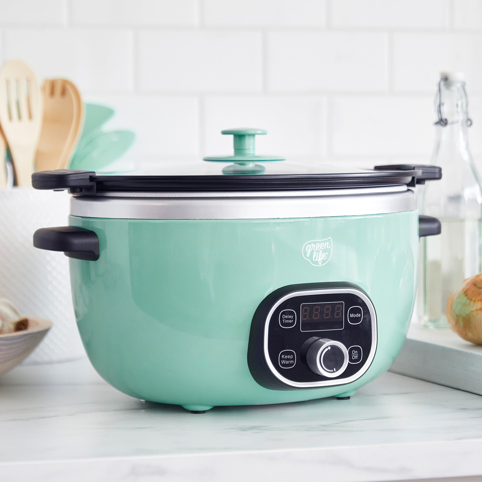 GreenLife Healthy 6-Quart Slow Cooker | Turquoise - Image 2
