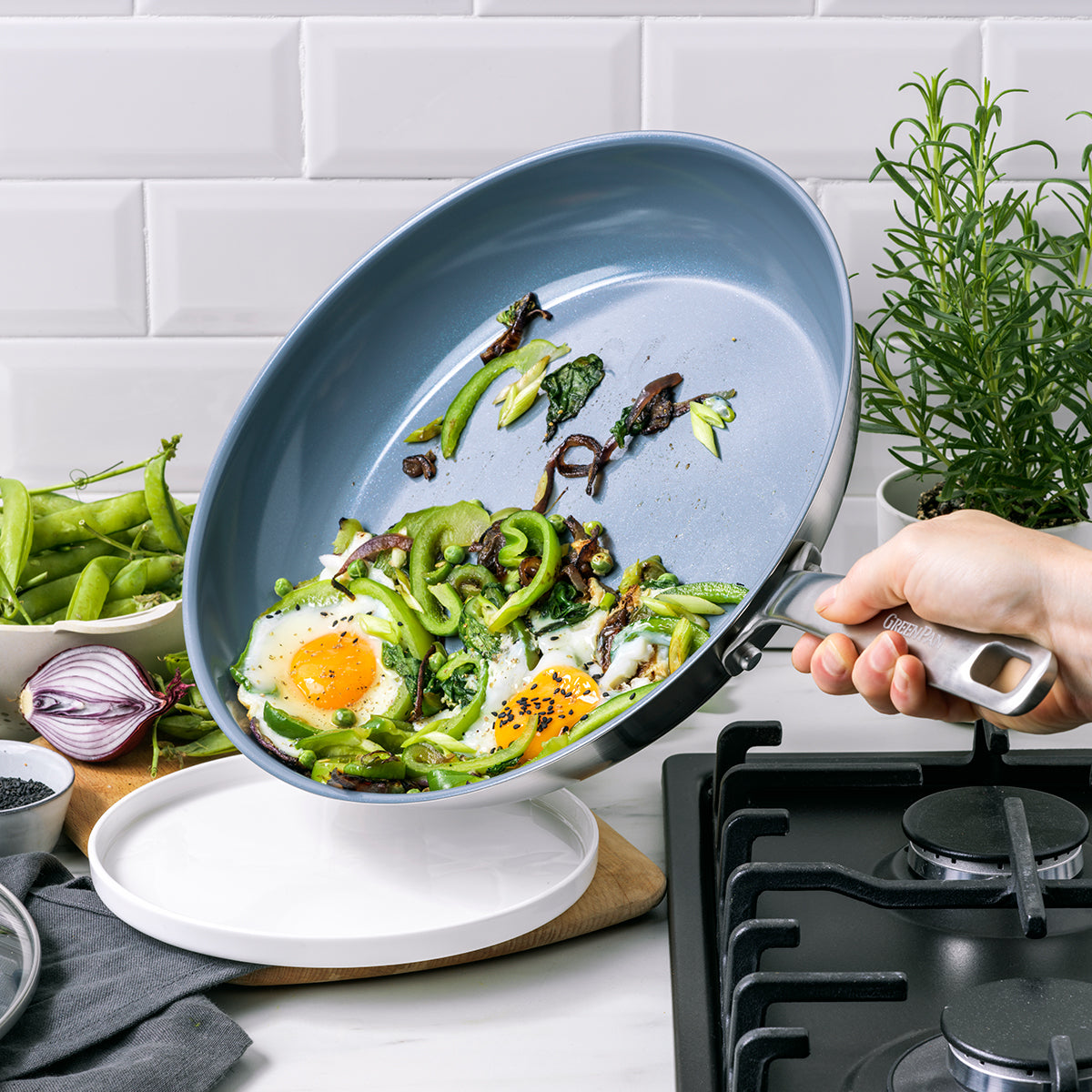 Treviso Ceramic Nonstick Stainless Steel 10-Piece Cookware Set - Image 3
