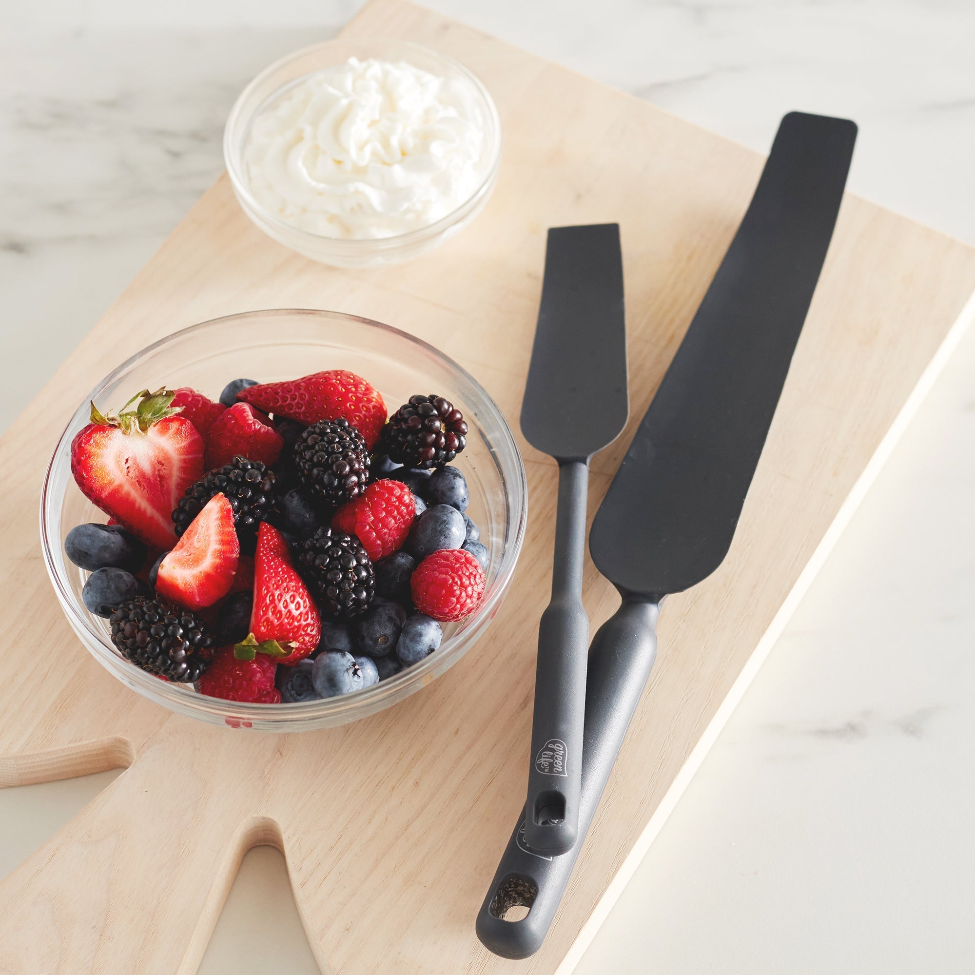 GreenLife Easy Reach Silicone Spatula. 2-Piece Set | Gray - Image 2