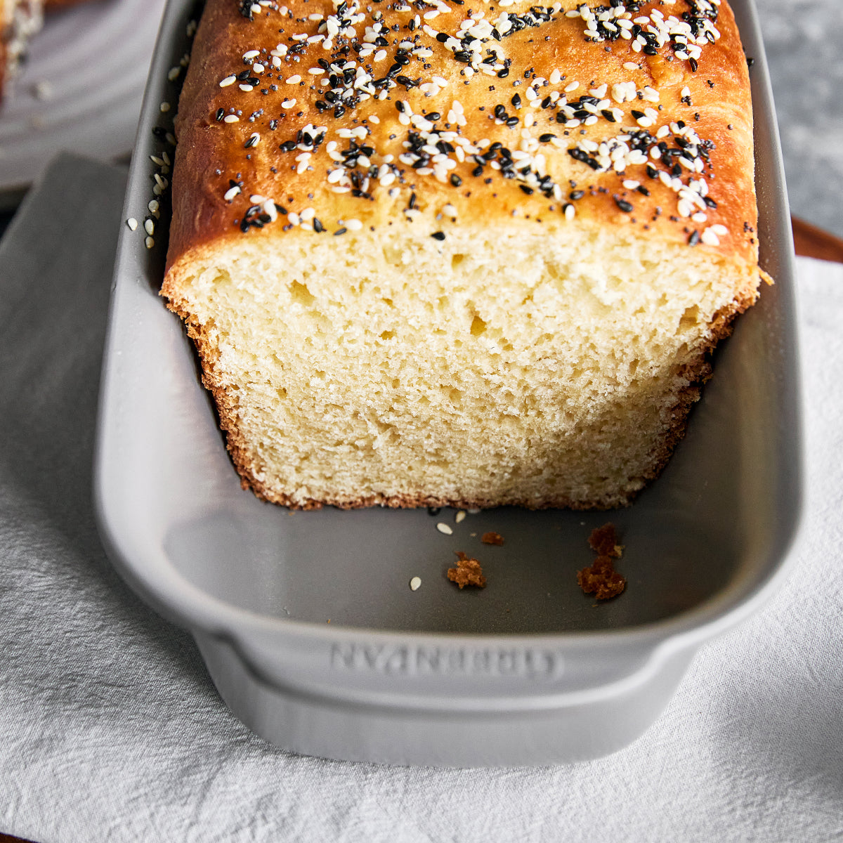Premiere Ovenware Ceramic Nonstick 1 lb. Loaf Pan | Gray - Image 8