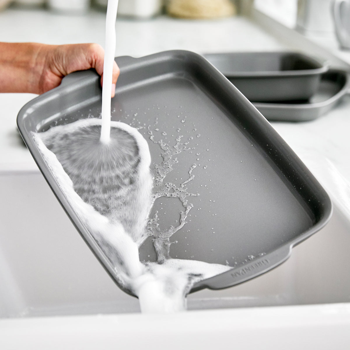 Premiere Ovenware Ceramic Nonstick 13 x 9 Quarter Sheet Pan | Gray - Image 9