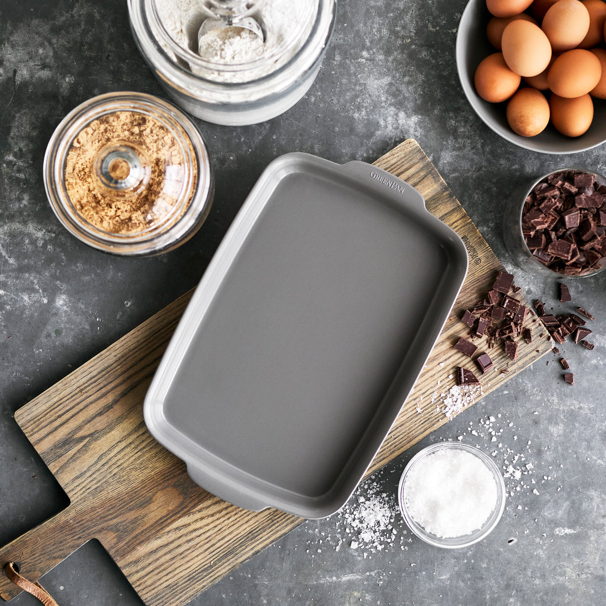 Premiere Ovenware Ceramic Nonstick 13 x 9 Quarter Sheet Pan | Gray - Image 4