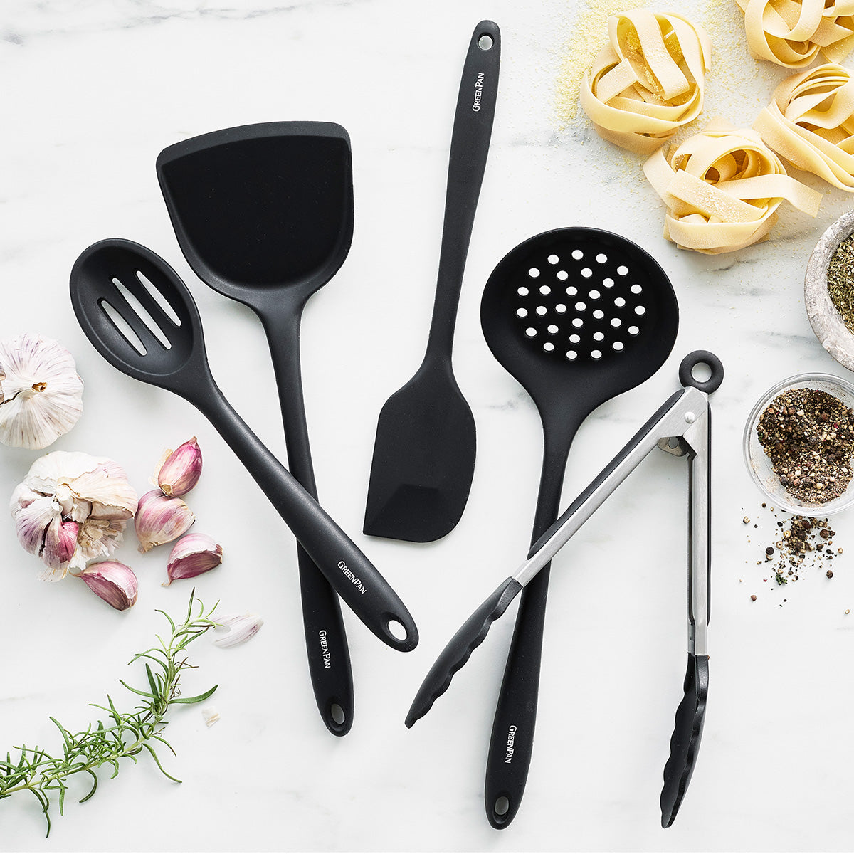 5-Piece Silicone Utensil Set | Black - Image 2