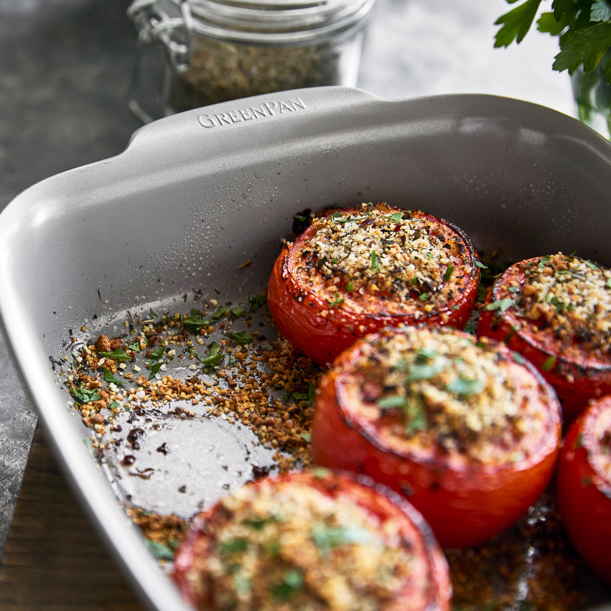 Premiere Ovenware Ceramic Nonstick 8 x 8 Square Baker | Gray - Image 9