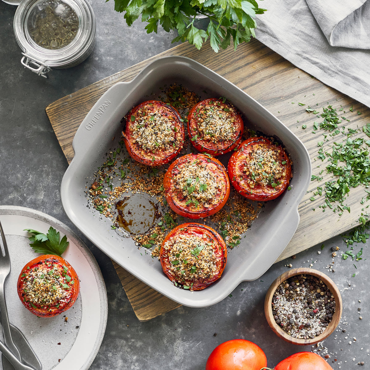 Premiere Ovenware Ceramic Nonstick 8 x 8 Square Baker | Gray - Image 7