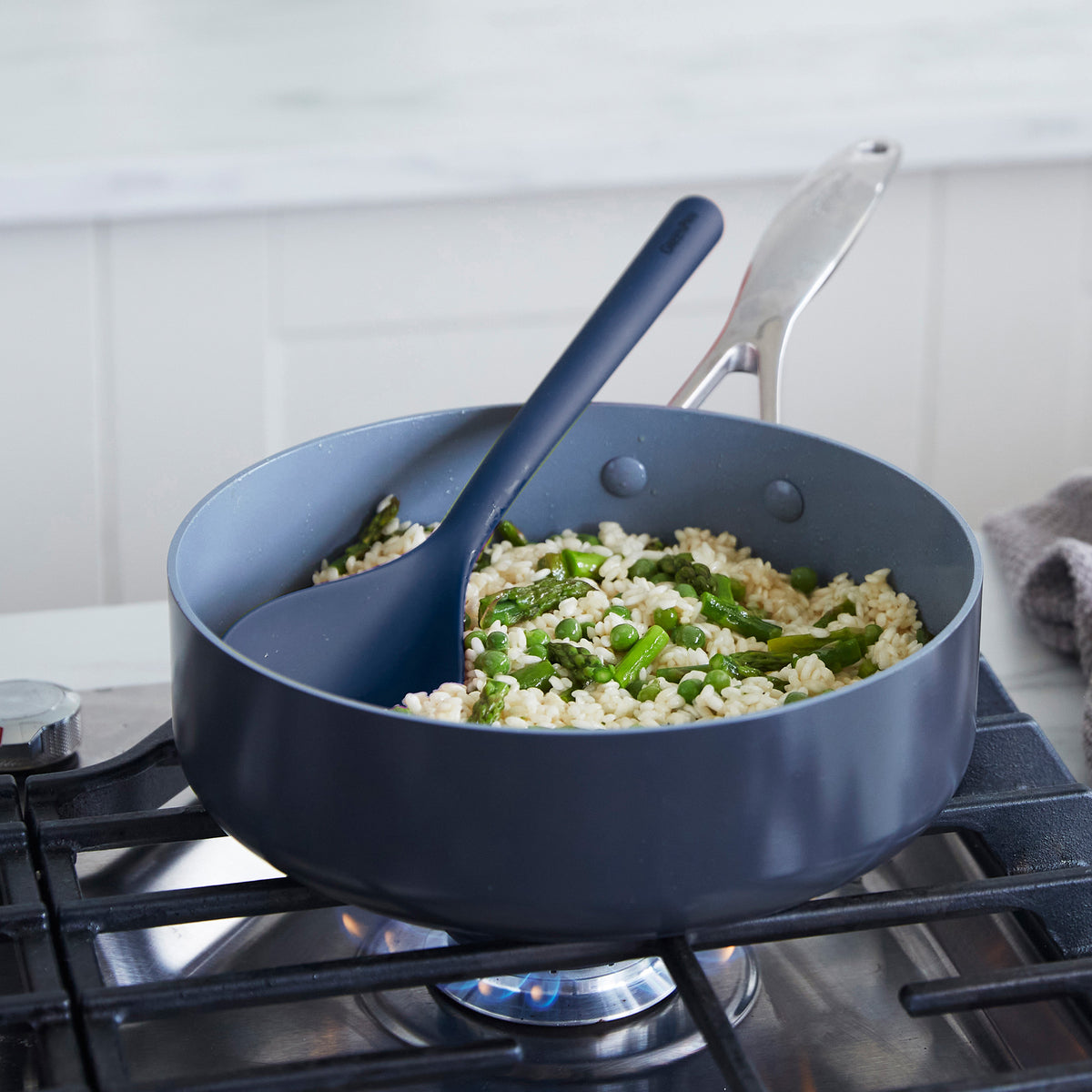 Platinum Silicone Solid Spoon | Navy - Image 3