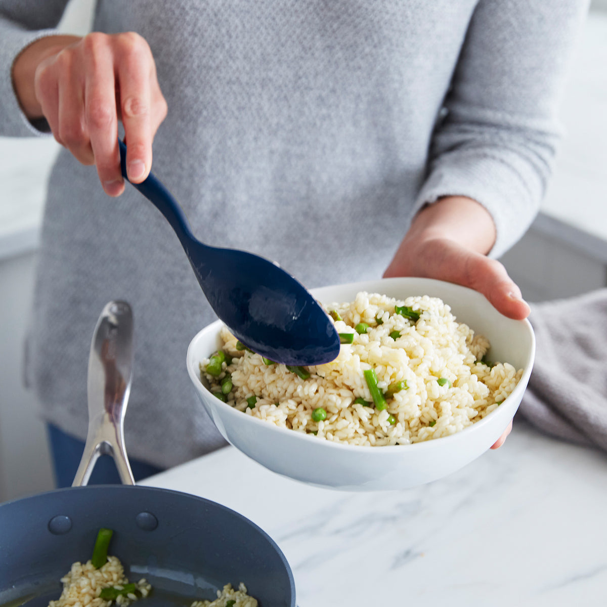 Platinum Silicone Solid Spoon | Navy - Image 5