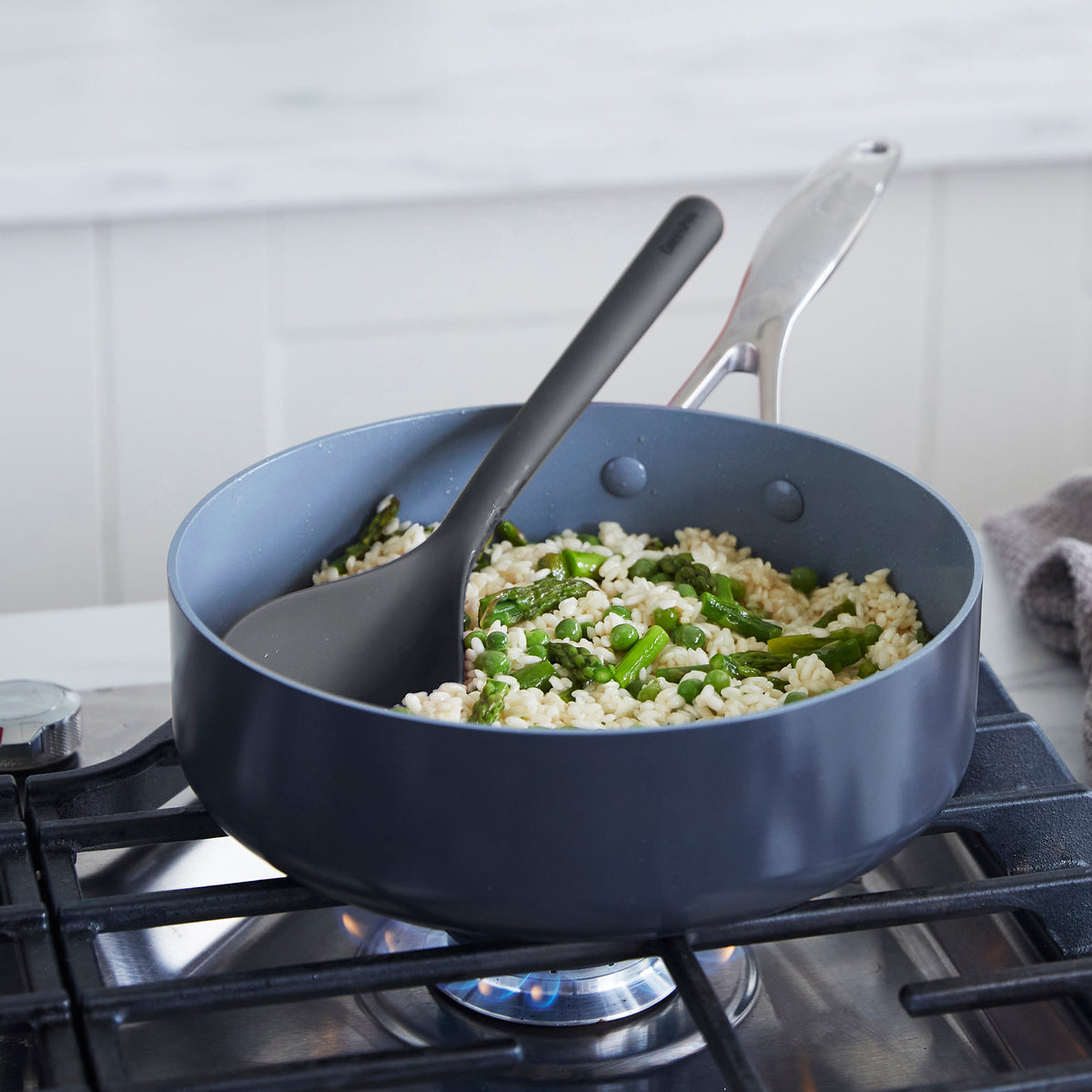 Platinum Silicone Solid Spoon | Gray - Image 3