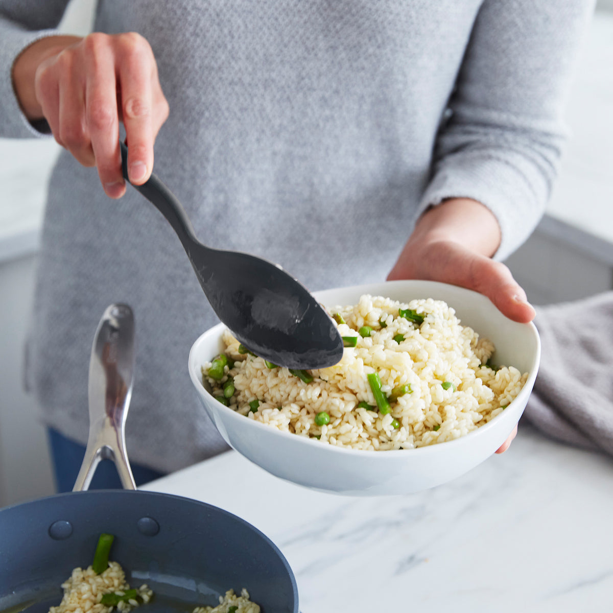 Platinum Silicone Solid Spoon | Gray - Image 5