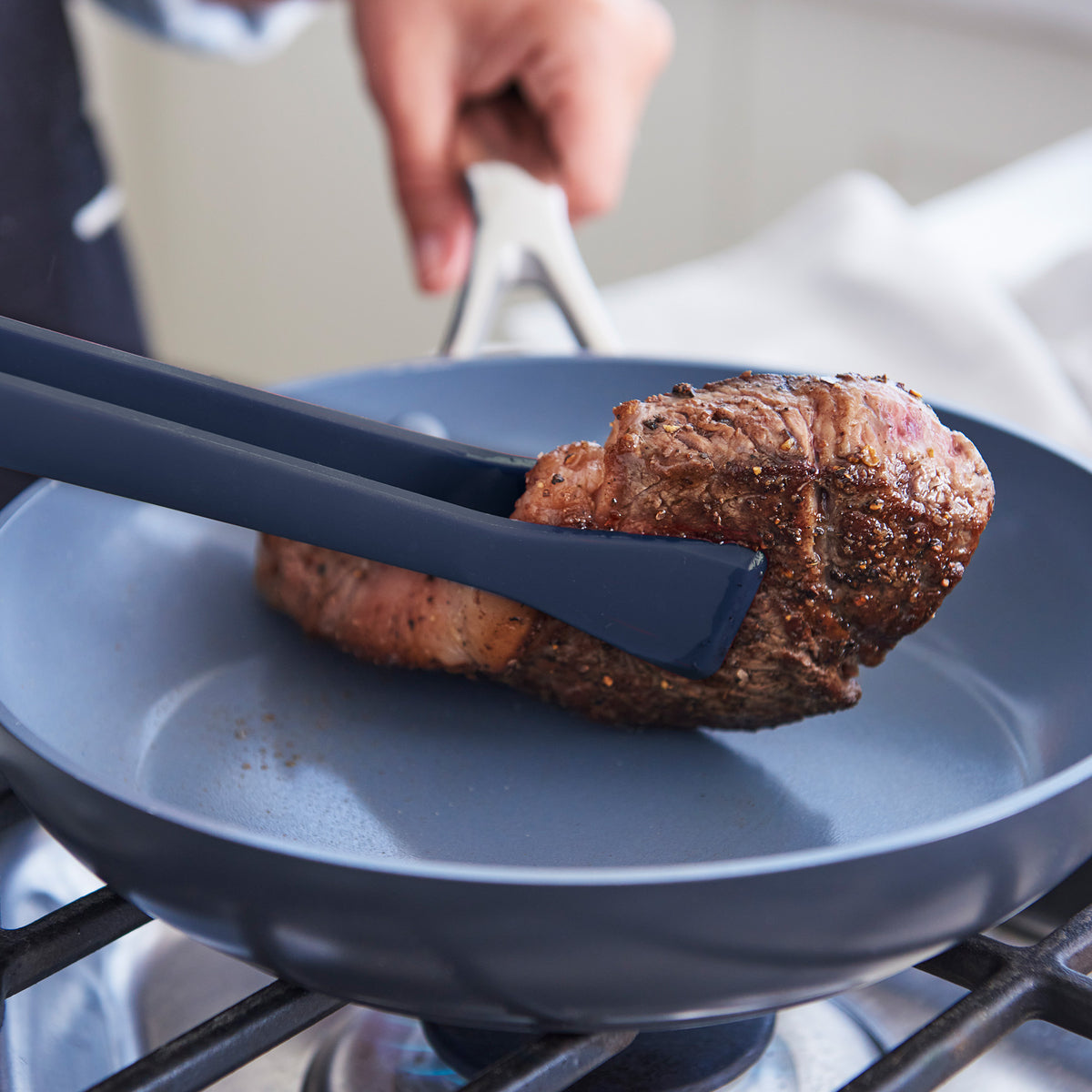 Platinum Silicone Tongs | Navy - Image 5
