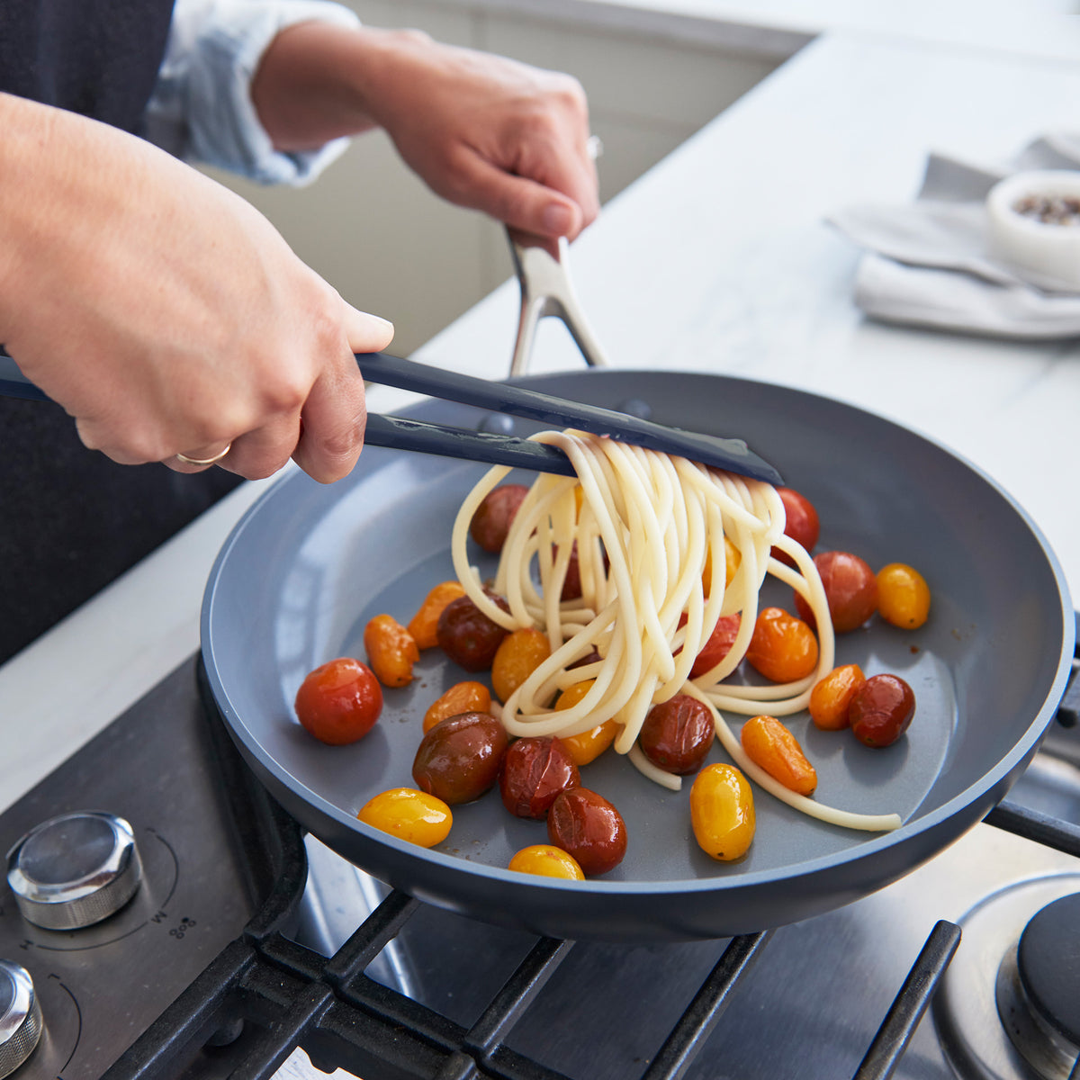 Platinum Silicone Tongs | Navy - Image 4