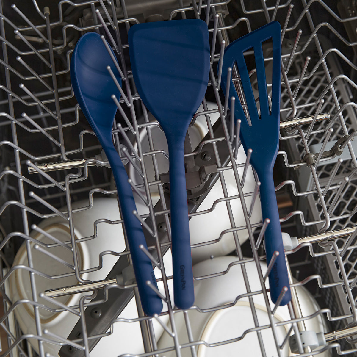 Platinum Silicone Tongs | Navy - Image 6