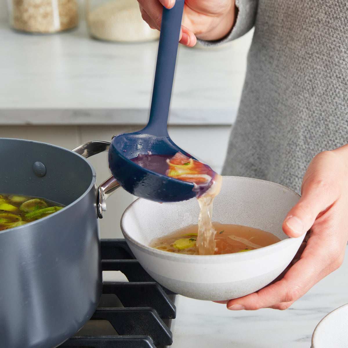 Platinum Silicone Ladle | Navy - Image 4