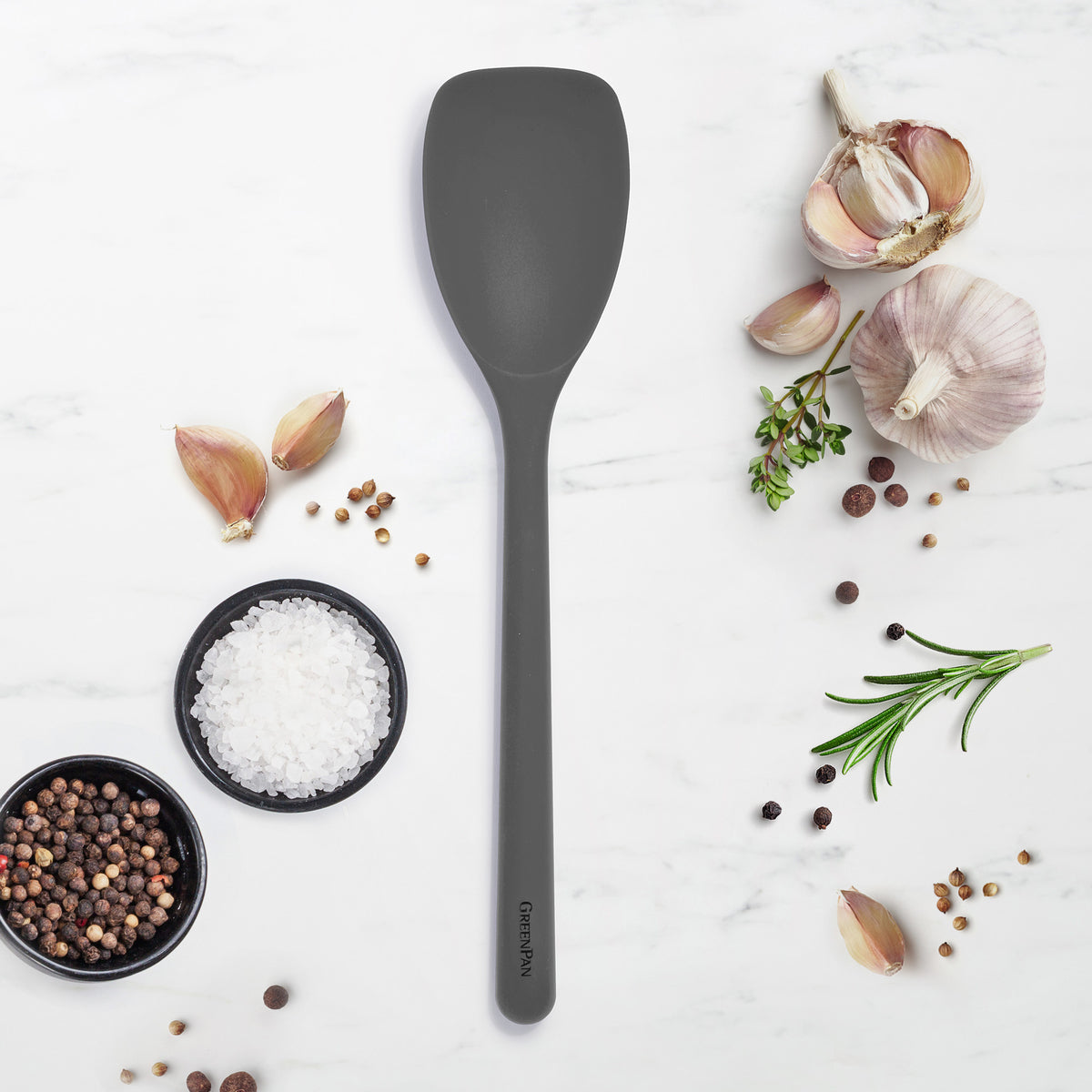 Platinum Silicone Sauté Spoon | Gray - Image 2