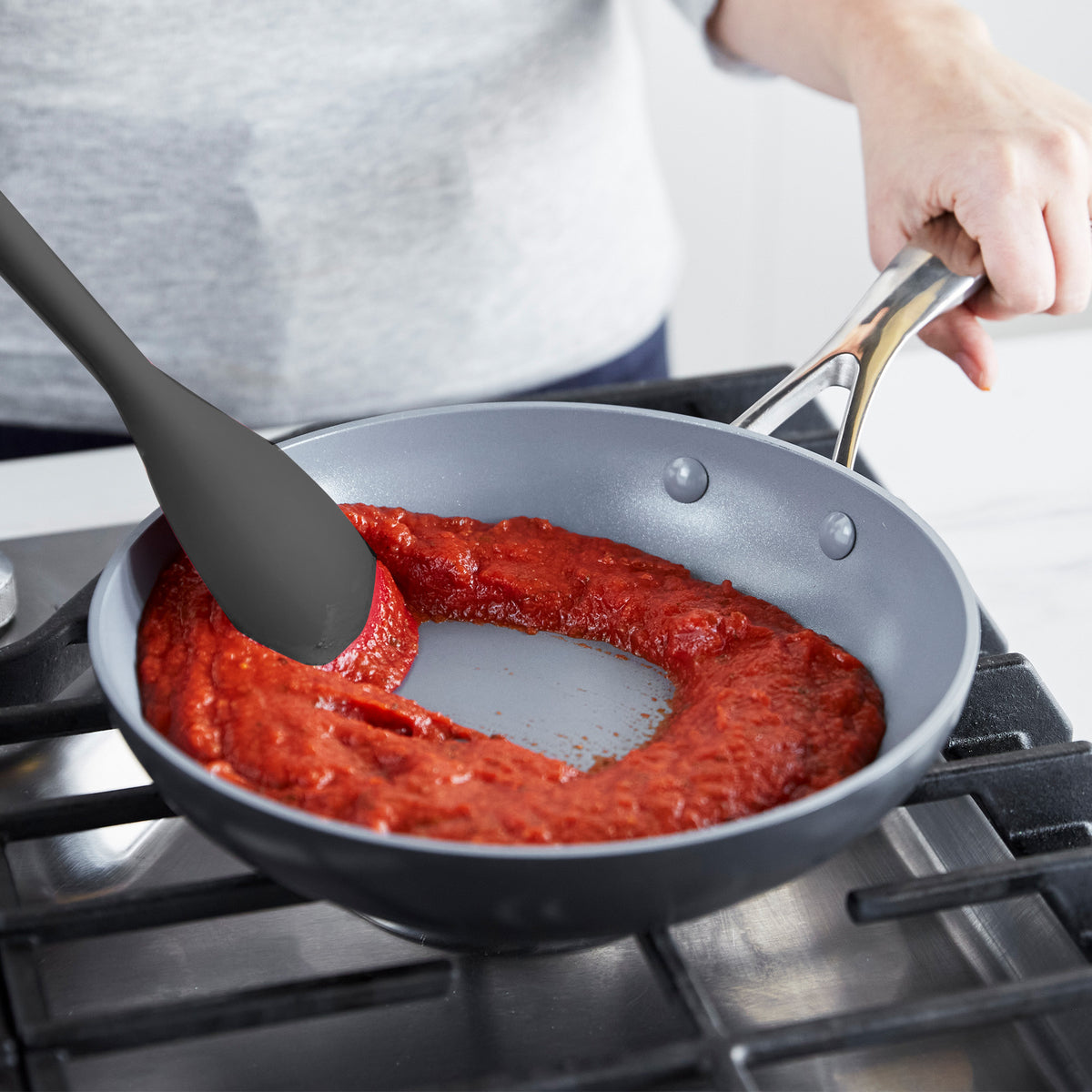 Platinum Silicone Sauté Spoon | Gray - Image 3