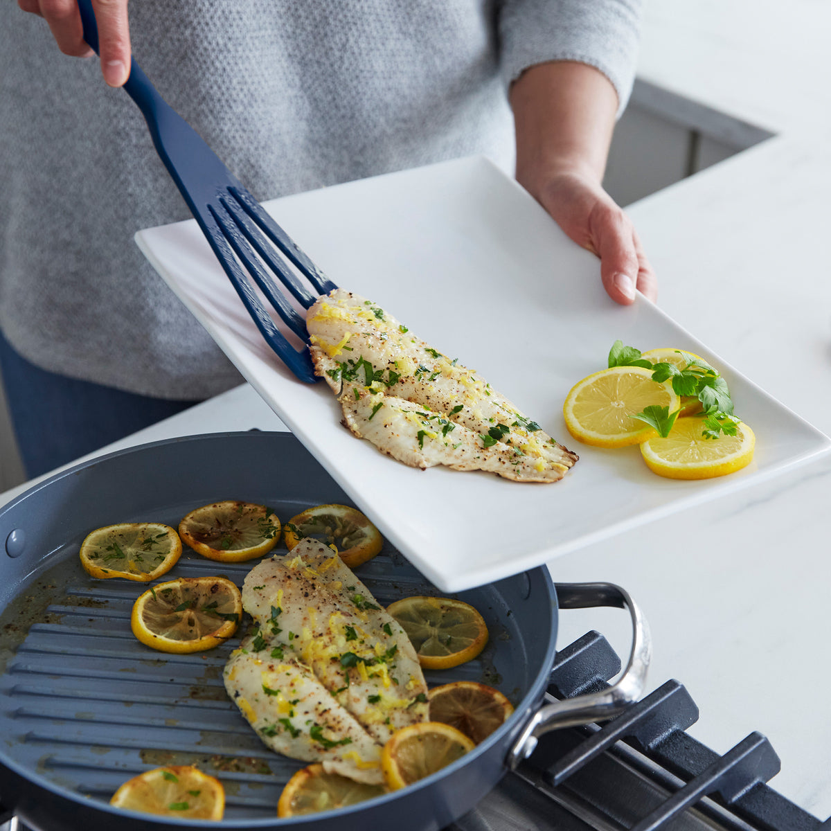 Platinum Silicone Tools 3-Piece Utensil Set | Navy - Image 4