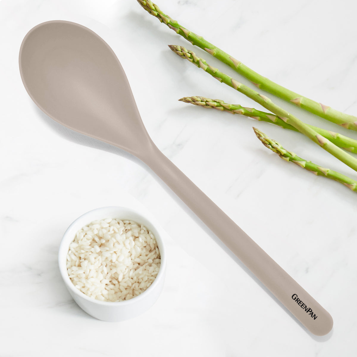 Platinum Silicone Solid Spoon | Taupe - Image 2