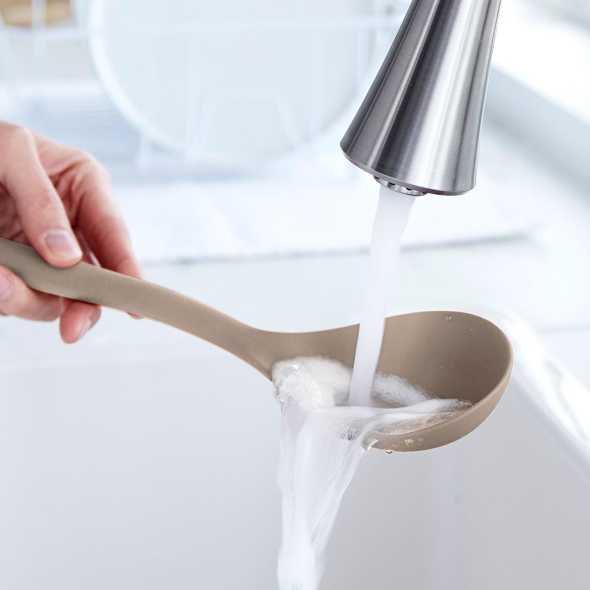 Platinum Silicone Solid Spoon | Taupe - Image 4