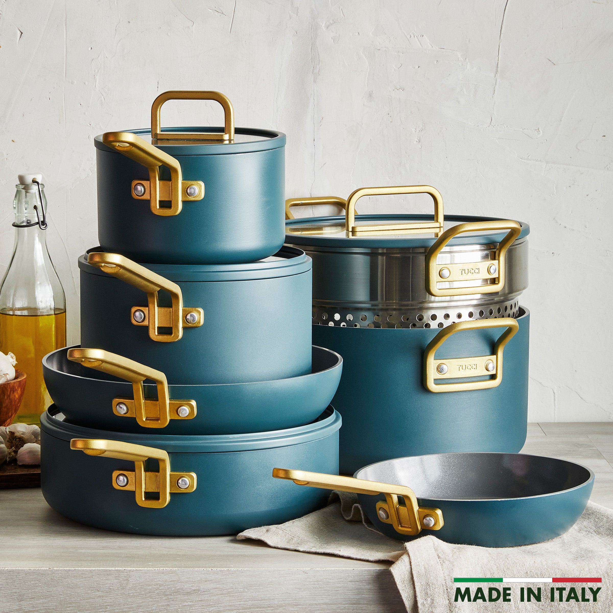 Stanley Tucci™ Ceramic Nonstick 11-Piece Cookware Set | Venetian Teal - Image 3