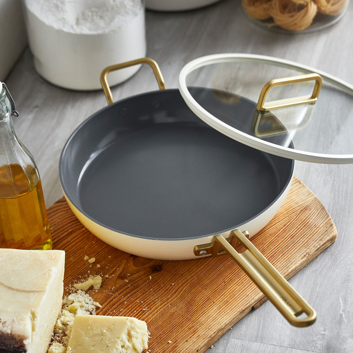 Stanley Tucci™ Ceramic Nonstick 4-Piece Frypan Set | Carrara White - Image 4