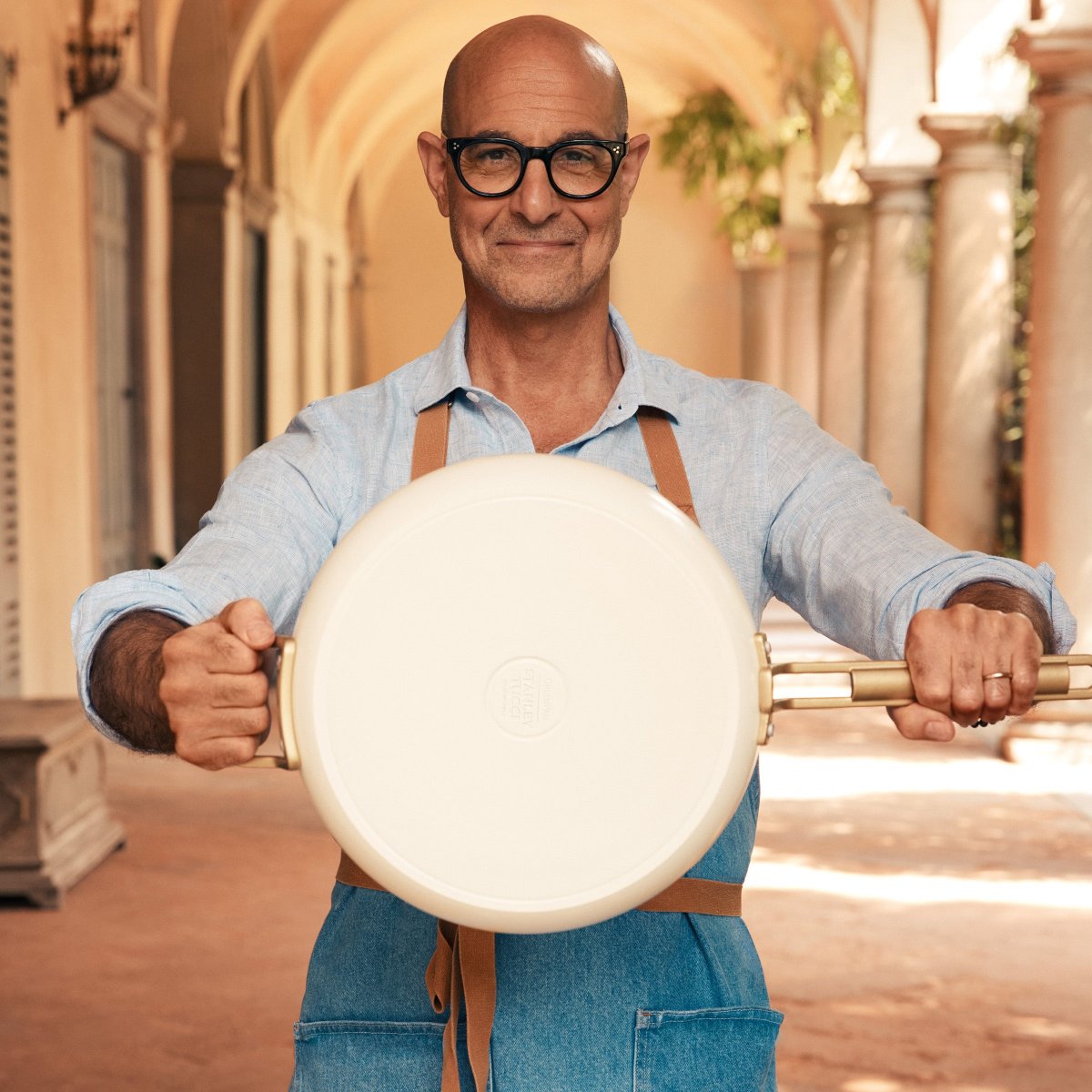 Stanley Tucci™ Ceramic Nonstick 12 Frypan with Lid | Carrara White - Image 12