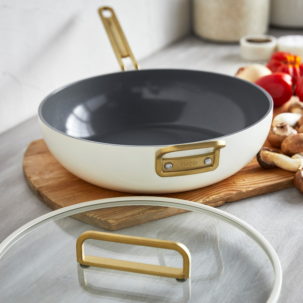 Stanley Tucci™ Ceramic Nonstick 6.5-Quart Essential Stanley Pan | Carrara White - Image 8