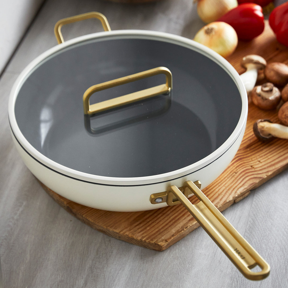 Stanley Tucci™ Ceramic Nonstick 6.5-Quart Essential Stanley Pan | Carrara White - Image 9